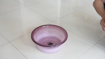多彩波纹脸盆3305
